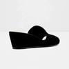 Women Temperament Slippers 3cm Velvet Mules Wedge Sandals Slipper Open Toe High Heels Casual Dress Party Woman Shoes Plus Size