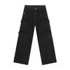 Pantaloni Lunghi Vintage Multi-tasche Jeans Lavati da Uomo High Street Larghi Dritti Pantaloni da Lavoro Jeans Dritti Larghi per Uomo alla Moda e Comodi
