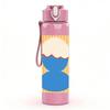 1PC Blue White Egg Simple Graphic 750ml Color Plastic Sports Water Bottle Leakproof Flip Straw Lid For Sports Office Home Use