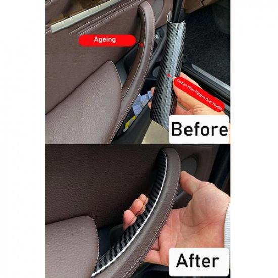ABS Carbon Fiber Inner Door Handle Pull Cover Trim For BMW X5 X6 F15 F16 2014-18