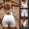 Sleeveless Cross-Back Hip-Lift Quick-Dry Yoga Bodysuit