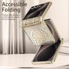 Mechanical Gear Circuit Pattern Plating Phone Case For Samsung Galaxy Z Flip 8 7 FE 6 5 4 Hinge Full Protection Shockproof Cover