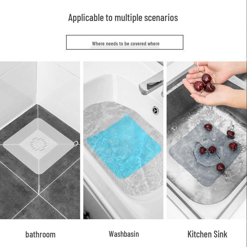 Silicone Odor-Blocking Floor Drain Cover: Anti-Backflow, Insect-Proof, and Sewer Sealing for Bathroom and Kitchen