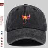 Weinglas Kunst Baseballkappe Gewaschene Baumwolle Verstellbare Denim-Kappe Unisex Lässige Outdoor-Golfkappe