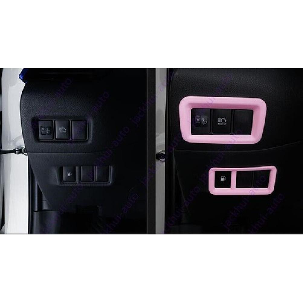 Pink Style Headlight Adjustment Decorative Cover For Toyota CHR C-HR 2018-