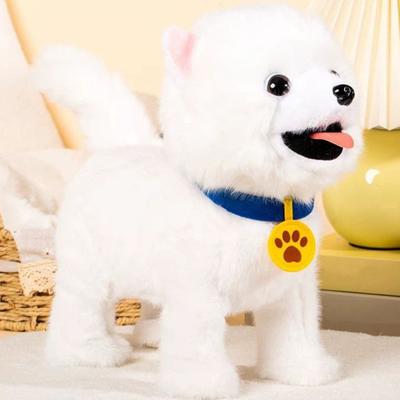 Electric Plush Dog Toy with Leash Licking Tongue Walking Puppy Plushie with Touch Sensing Lifelike Sounds Toddlers Interactive Simulation