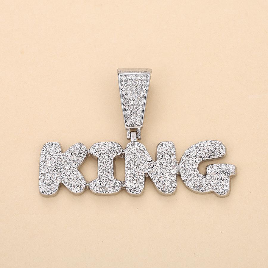 European & American Hip-Hop ICE Diamond CEO Letter Pendant Necklace - Trendy Unisex Jewelry