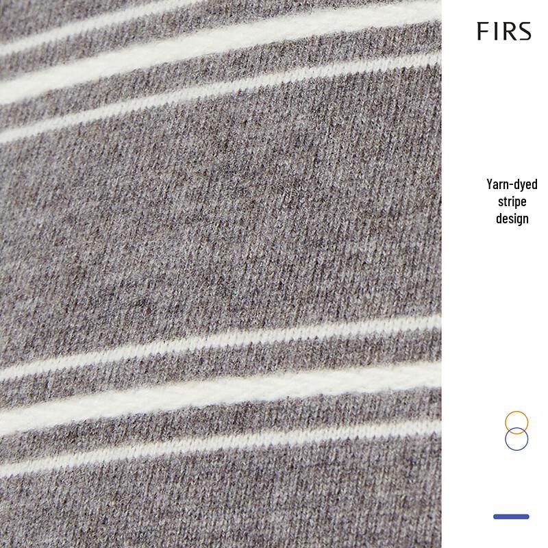 Shanshan Men's 100% Merino Wool Color Block Striped Pullover Sweater