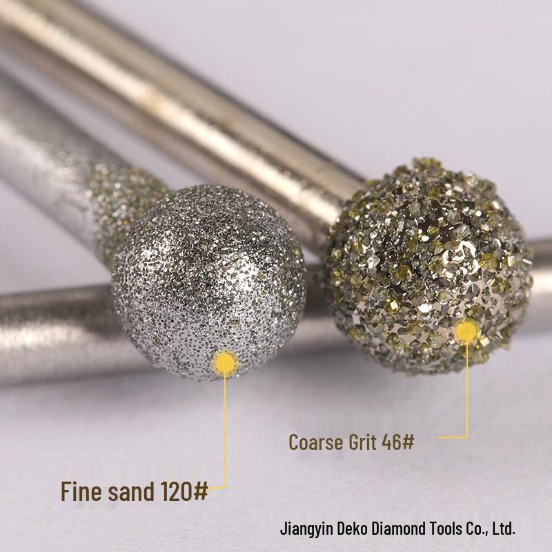 Durable Ball-Shaped Diamond Grinding Head for Stone Engraving and Jade Carving