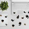 500Pcs Cute Black Cat Stickers Creative Diy Graffiti Stickers Phone Water Bottle Luggage Decals Children Reward Decor Stickers