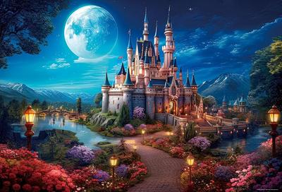 Beverly (BEVERLY) [Made In Japan] Beverly 1000-Piece Jigsaw Puzzle: Castle Sleeping In the Moonlight (49 X 72 Cm) 1000-037