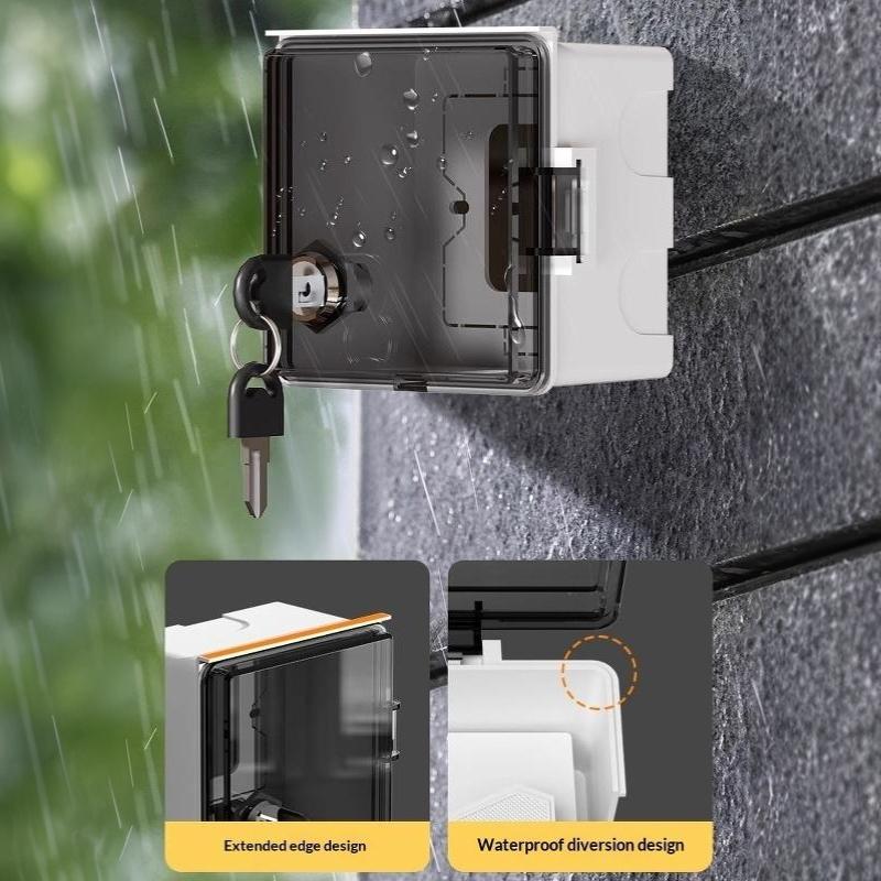 Outdoor Socket Box Anti-Theft Waterproof Cover 86Type Lockable Socket Waterproof Dustproof Box Charging Socket Lock Box
