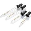 High Quality Brand New  4 Pack, 1 mL Glass Eye Dropper with Measurement - Long &