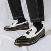 Large size 2025 men's loafers four seasons new casual business leather shoes fashion men's shoes foot fringed shoes