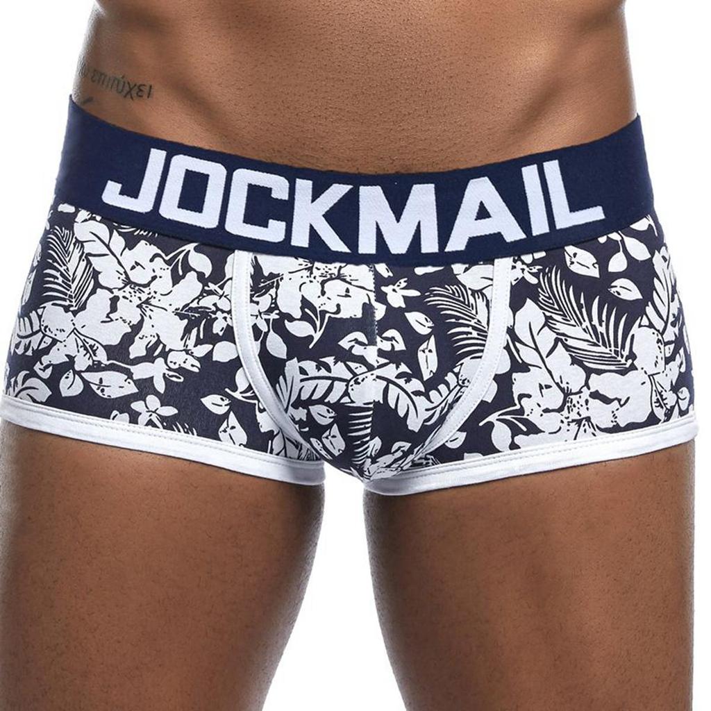 Boxer Jockmail Star Print Low-Rise Baumwolle atmungsaktive Sport-Herrenunterwäsche
