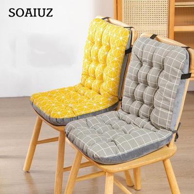 Plaid Pattern Chair Cushions Autumn Winter Student Seat Pad Non-Slip Office Back Cushions Home Decor Sitting Pillow Super Soft