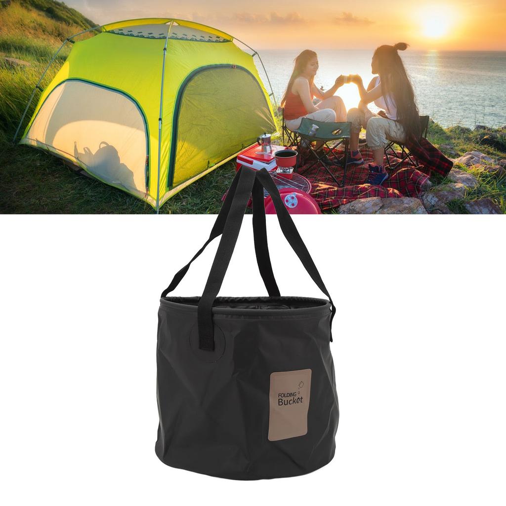 20L Portable Camping Bucket PVC Folding Water Bucket High Capacity Collapsible Container for Outdoor Activities