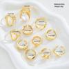 17KM 11 Piece Irregular Shaped Ring Fashion Jewelry Set Women Trendy Shiny Daily Party Accessory Decorative Gift Idea