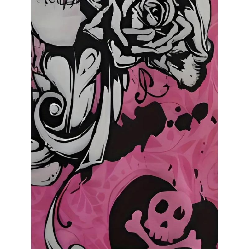 Summer Round Neck 3D Skull Printed Top Fashionable Casual Short Sleeved Women's T-shirts