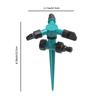 Adjustable Garden Sprinkler Three-Fork Watering System Large Area Rotating Sprinkler  Lawn