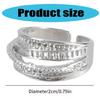 Elegant Multi Row Cubic Zirconia Open Ring Engagement Wedding Band Gift for Her Wedding Anniversary Jewelry
