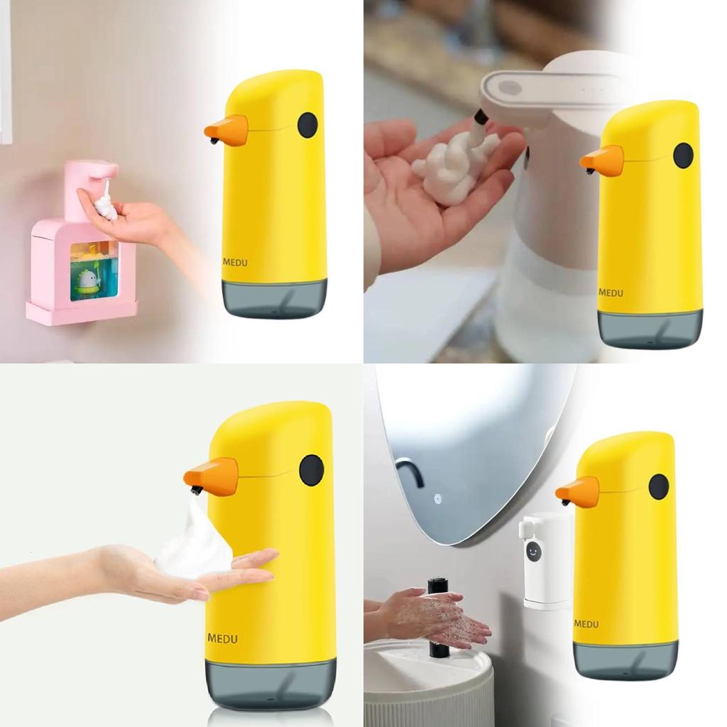 Roztomilý žlutý kachní dávkovač mýdlové pěny Automatické bezdotykové zařízení na mytí rukou Pro děti
