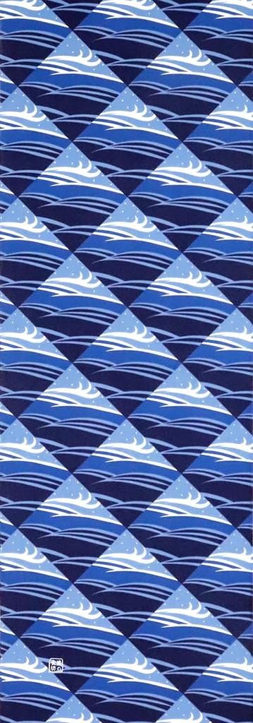 Dyeing Anbo Hand Towel with Diamond Wave Authentic Dyed Cotton Tokuoka Made in Japan 35cm x 100cm "Dyeing Pattern" 100%