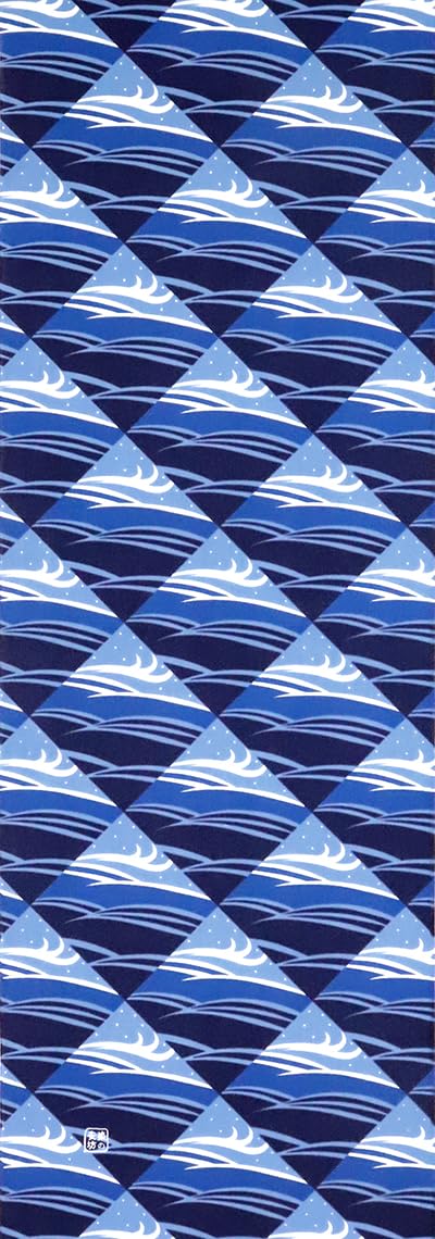 

Dyeing Anbo Hand Towel with Diamond Wave Authentic Dyed Cotton Tokuoka Made in Japan 35cm x 100cm Dyeing Pattern 100% синий