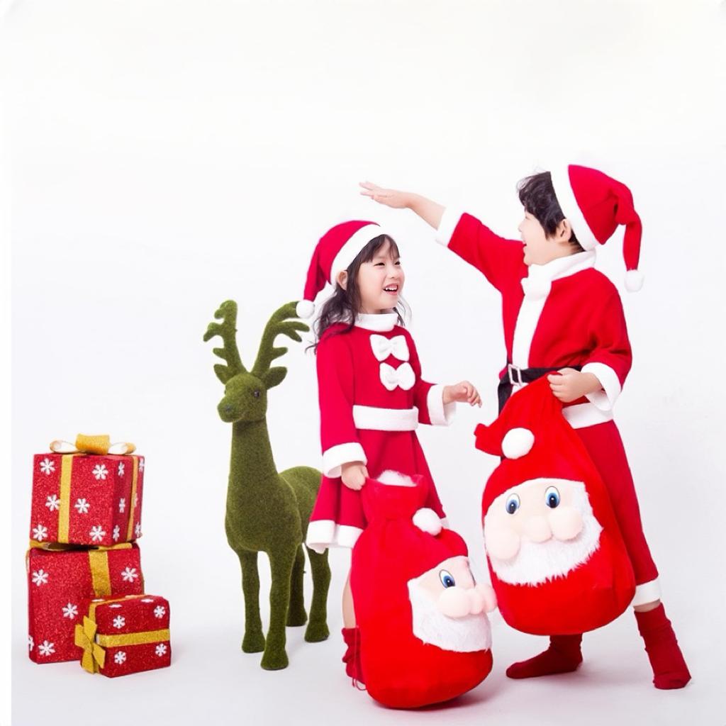 Santa Cosplay Kids Christmas Santa Claus Kids Cute and Warm Santa Outfit for Boys and Includes Fluffy Perfect for Christmas Costume School Cultural