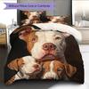 Pitbull Pattern Bedding Home Decoration Birthday Gift (1 * duvet cover + 2 * pillowcase, without core)