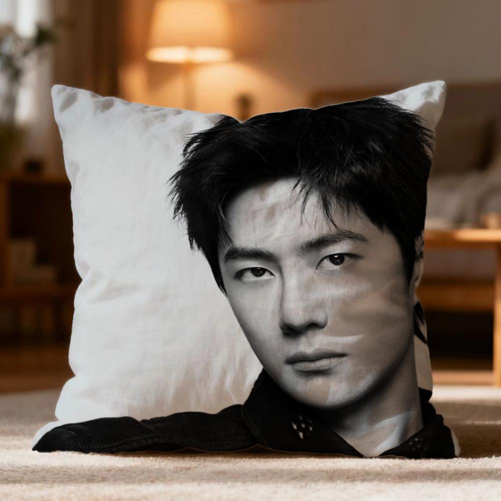 Fashion W-WWang Yibo Cushion Cover Soft Washable Pillow Case Multi-Scene for Couch Bed Travel Office Use