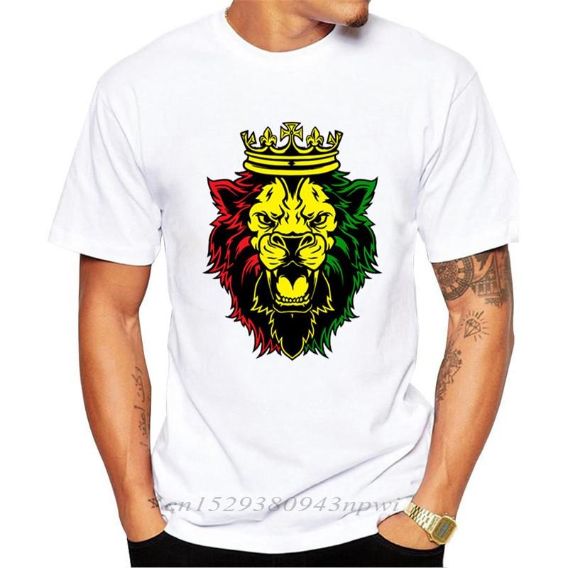 2020 T shirt Men Crown Lion 3D White printing Mens Tshirt Fashion Animal Casual ShortSleeve oneck hipster tops harajuku  tee