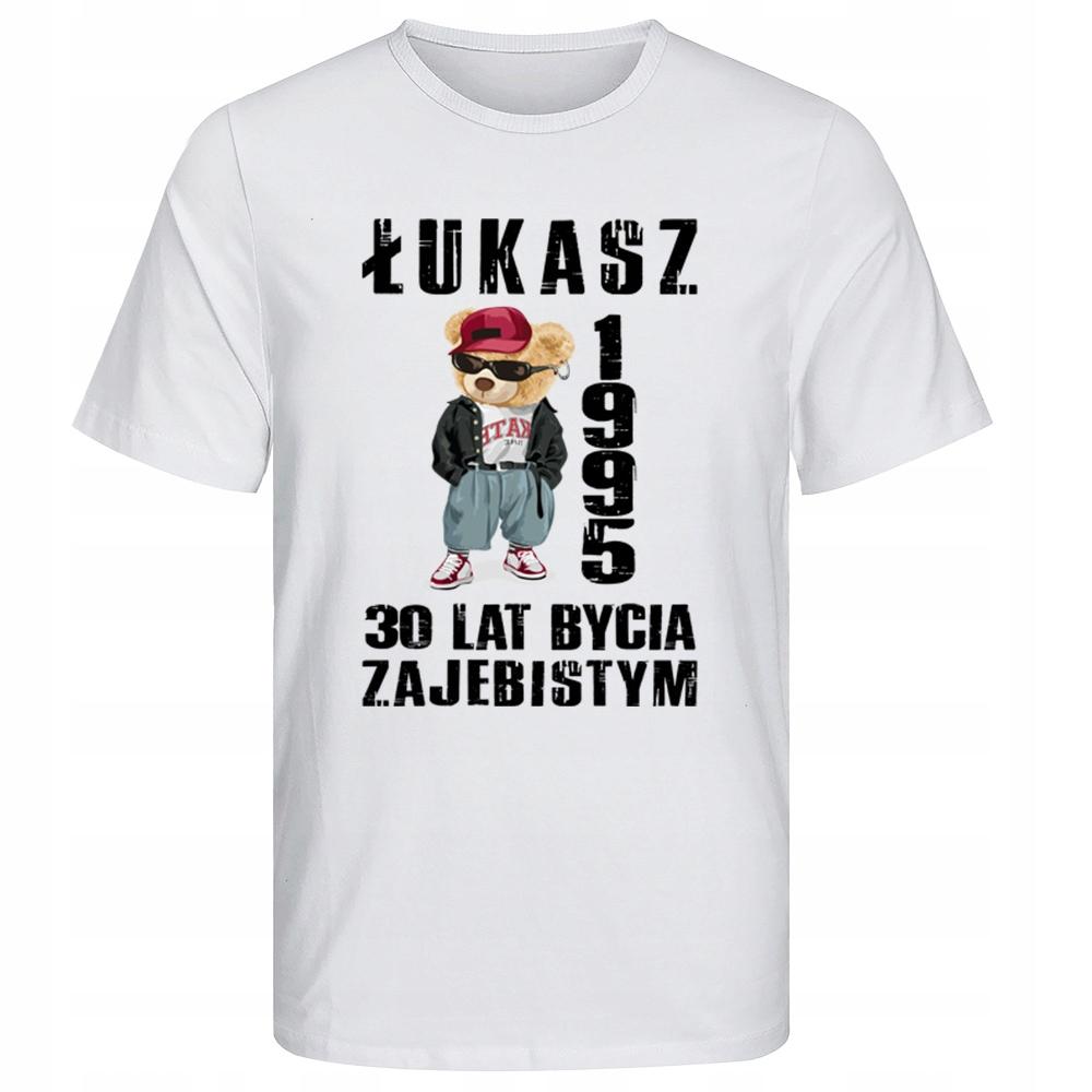 Koszulka męska prezent na 30 urodziny 50 60 70 własne imię urodzinowa 3XL