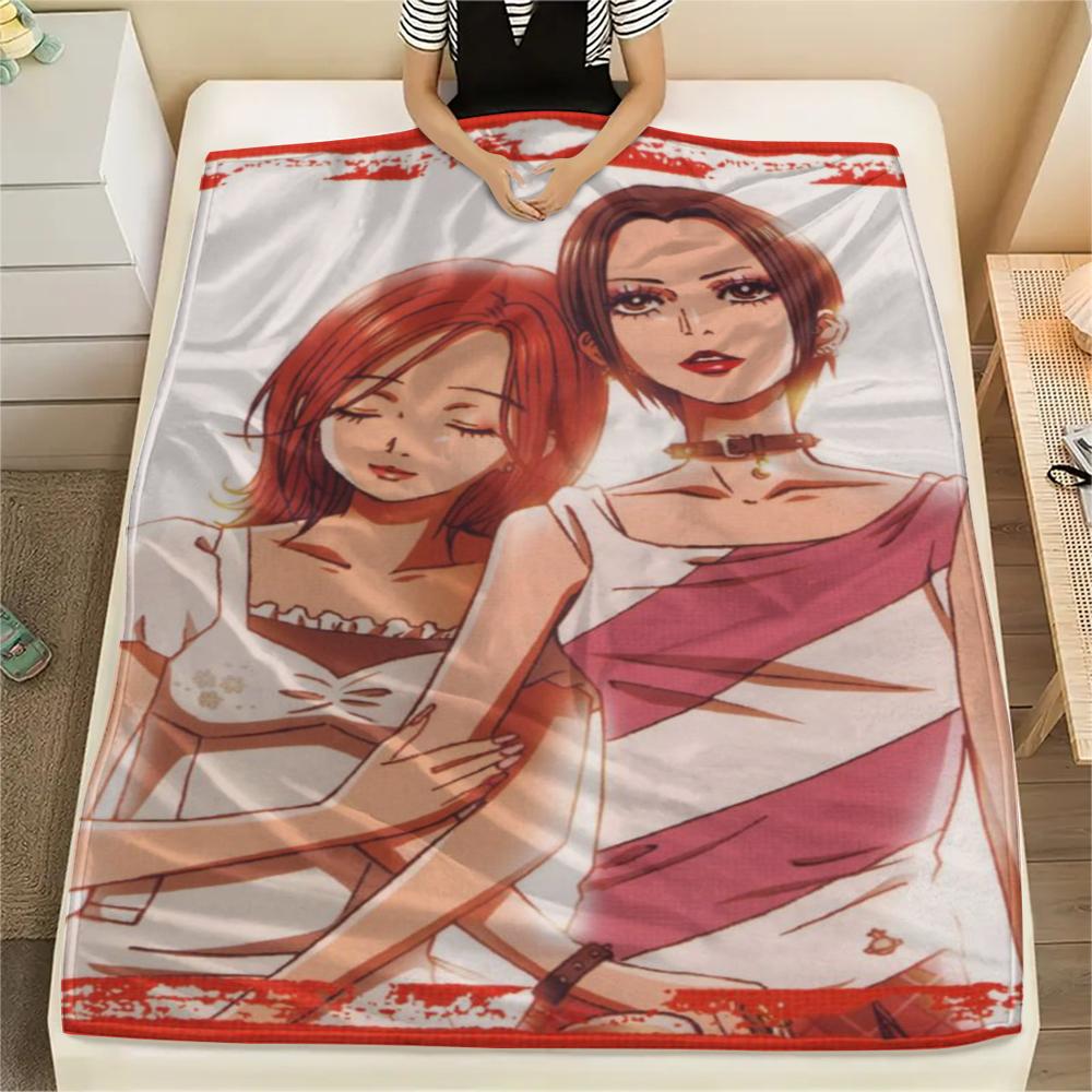 1 ks Flanelová deka s kresleným potiskem, Vysoce kvalitní, Pohodlná pro všechna roční období, Domácí dekorace, Teplo a pohodlí, Perfektní jako vánoční dárek k narozeninám