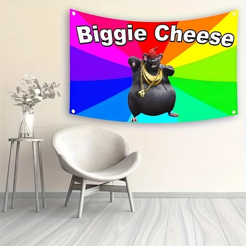Jmg Household Supplies Unisex Vibrant Biggie Cheese Tapestry Adding A Splash Of Color And Quirkiness To A Modern Minimalist Room