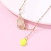 Openwork Design Racket Pendant Necklace Waterproof Sport Necklace Tennis Racket Necklace  Men