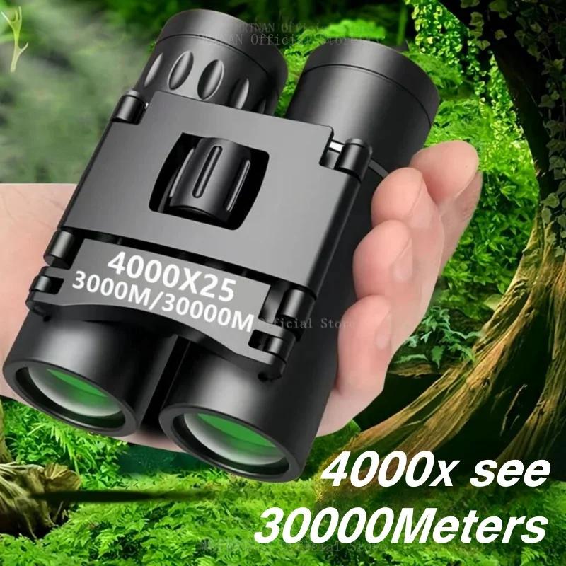 4000x25 HD Krachtige Verrekijker Lange Afstand Opvouwbaar Mini Telescoop Draagbaar Voor Jacht Sport Buiten Kamperen Reizen Wandelen