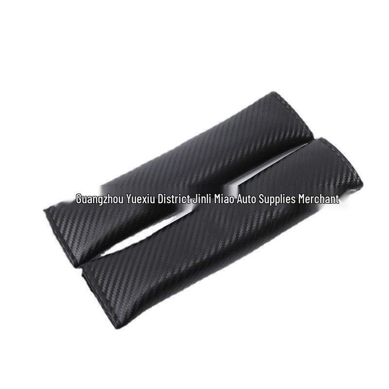 Custom Carbon Fiber Leather Seat Belt Shoulder Pad Cover for Cars
