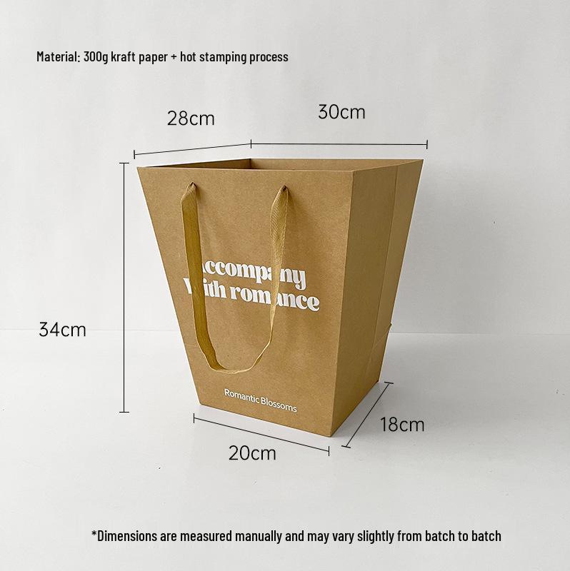 Xin Sheng Cowhide Handbag Tote for DIY Floral Arrangements and Bouquet Packaging