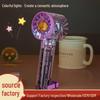 Portable Transparent Yellow Duck Fan with Silent Strong Winds & Seven-Color Lights