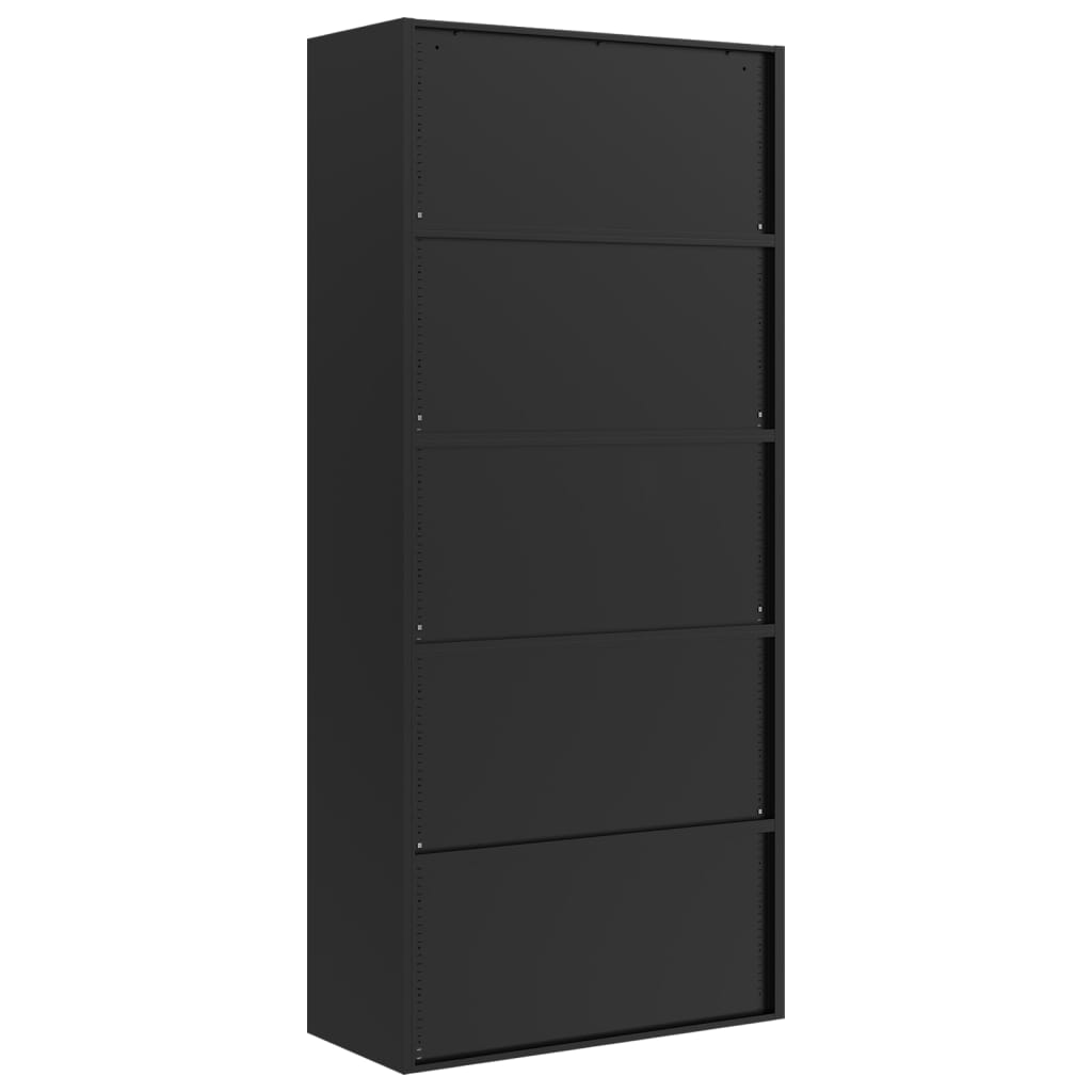 Filing Cabinet Black 90x40x200 cm Steel