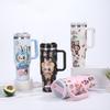 Cartoon 40oz Auto-Becher Wärmeisolierender Wasserbecher Edelstahl Thermosbecher Große Kapazität Auto-Becher Kreativ