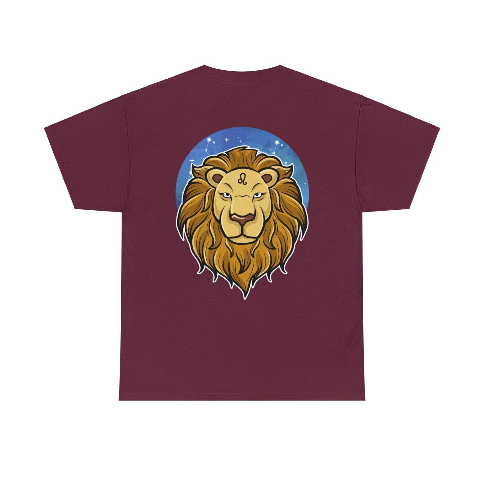 Leo Zodiac Sign T-shirt: Horoscope Lion Graphic Tee 4XL