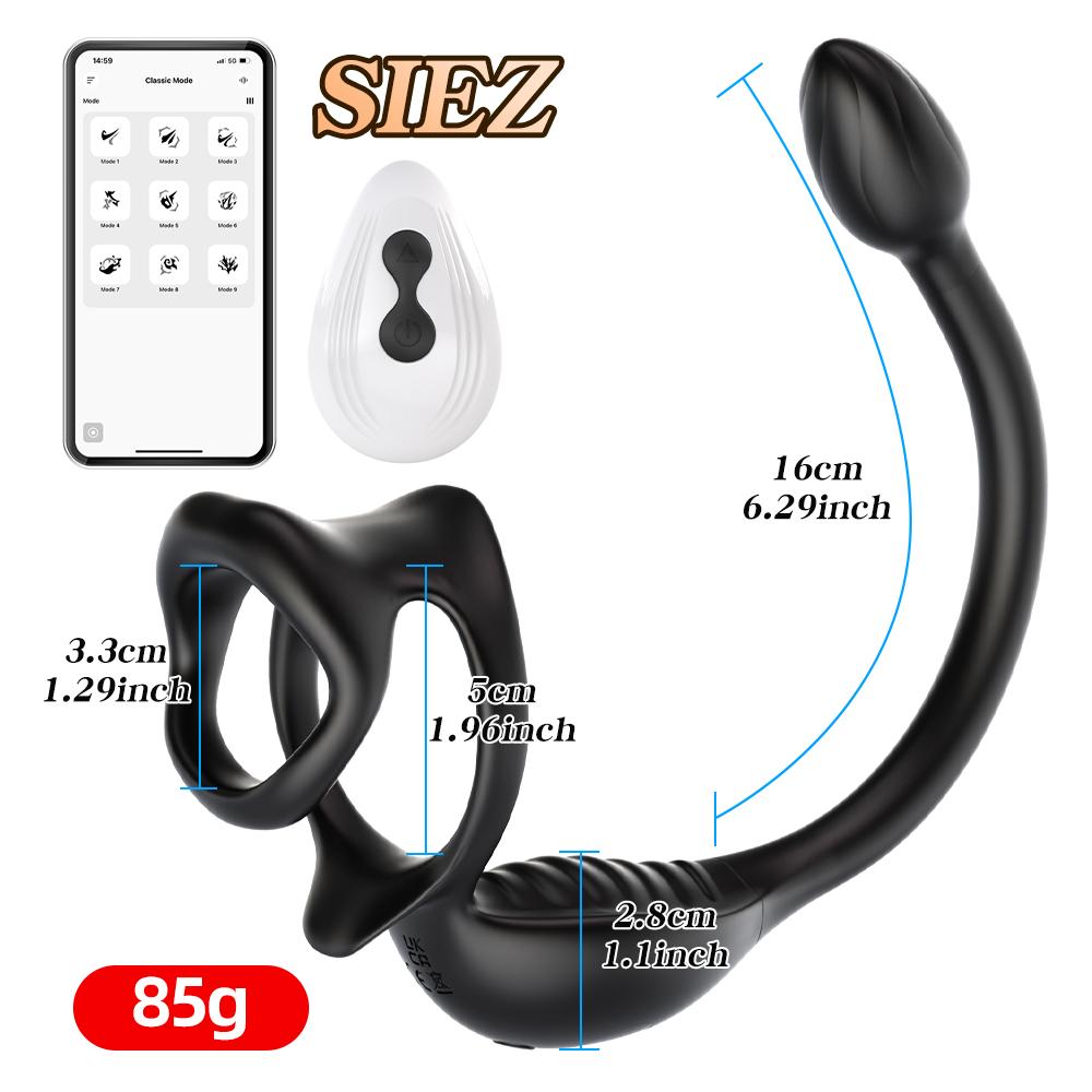 APP Control Vibrating Butt Plug Cock Ring for Men Prostate Massager Beginner Anal Vibrator Anal Plug for Gay Sex Toy for Men 18+