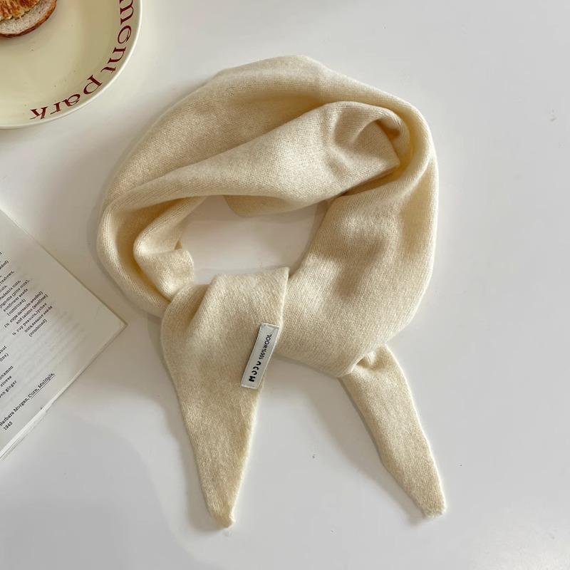 Pure Wool Triangle Scarf Niche Knitted Headscarf Multifunctional Scarf for Women Warm and Versatile Autumn and Winter New Trend
