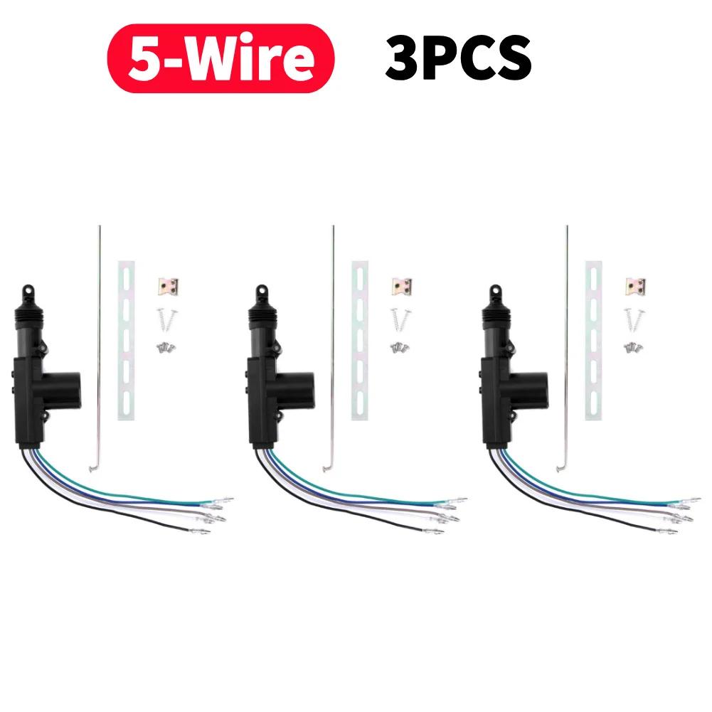 12V Auto-Verriegelungssystem-Aktuator Heavy Duty Automobil Zentraltürschloss Motor-Kit 2/5-Draht Verriegelungssystem Einzel-Pistolen-Typ Kit