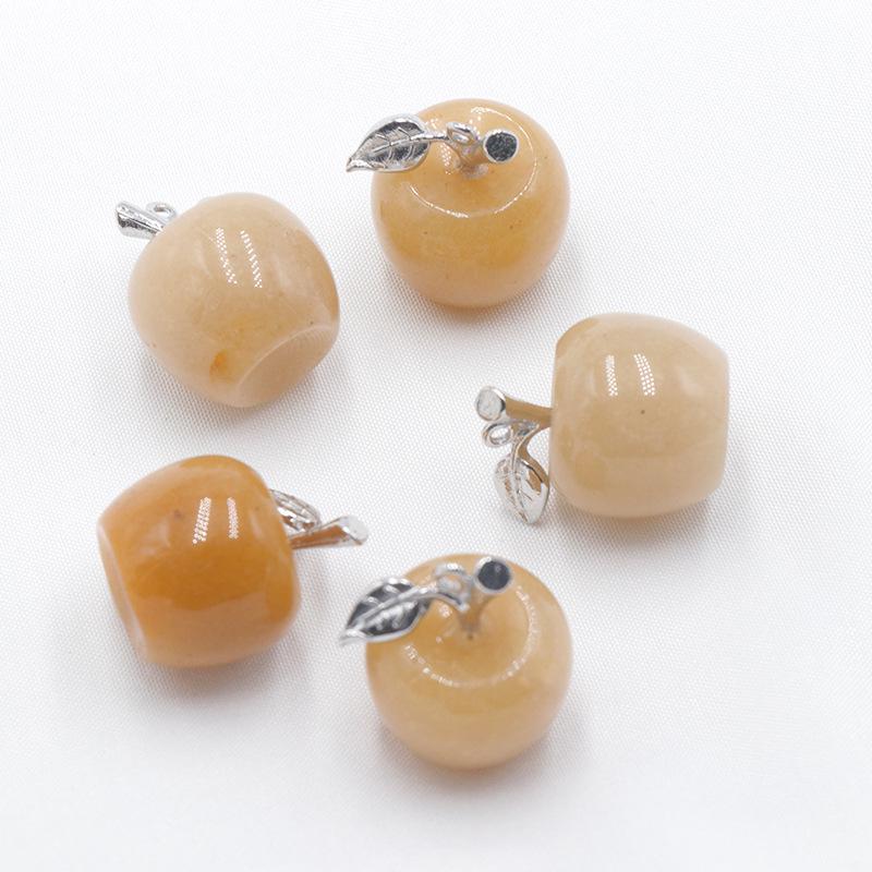 Naturkristall Achat Halbedelstein Amethyst Apfelanhänger Weihnachtsgeschenk