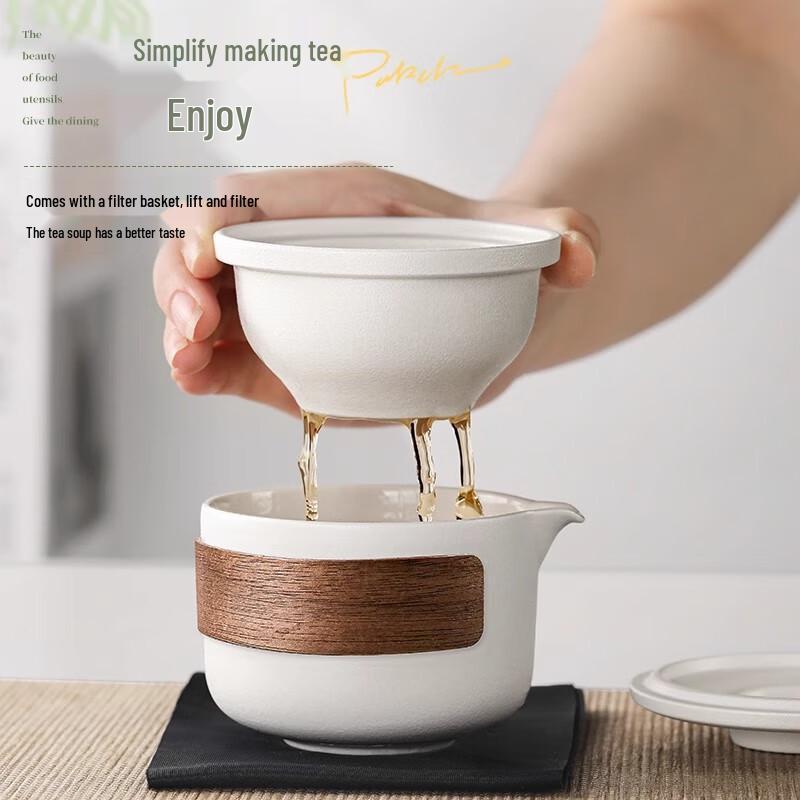 PAKCHOICE Portable Ceramic Travel Tea Set