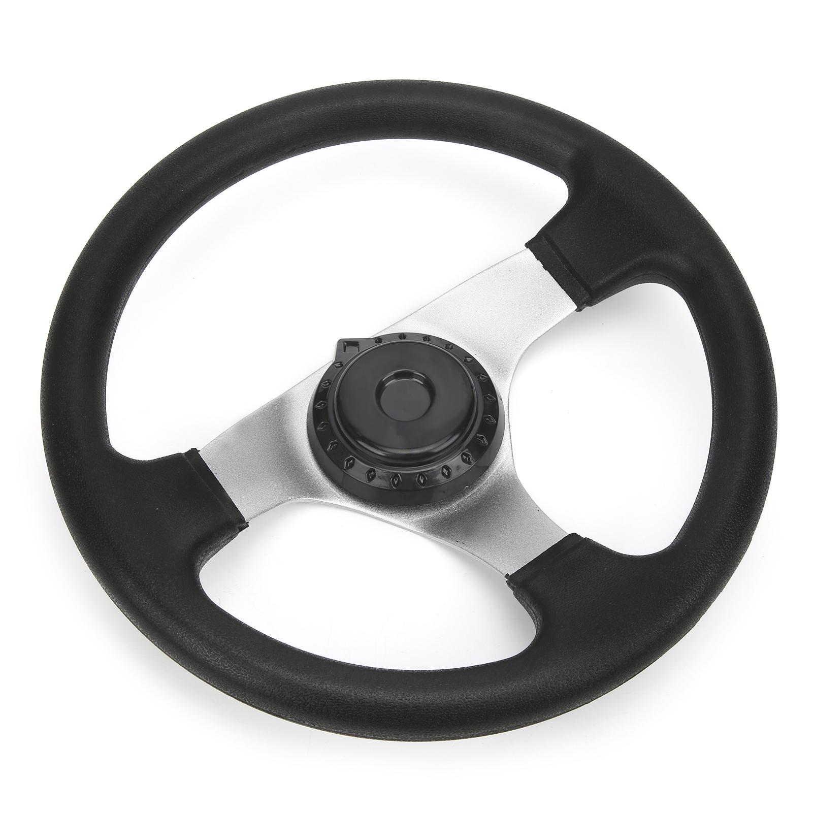 

11.8in Steering Wheel with Cap Assy Fit for DIY China Go Kart Karting ATV UTV Bike Parts