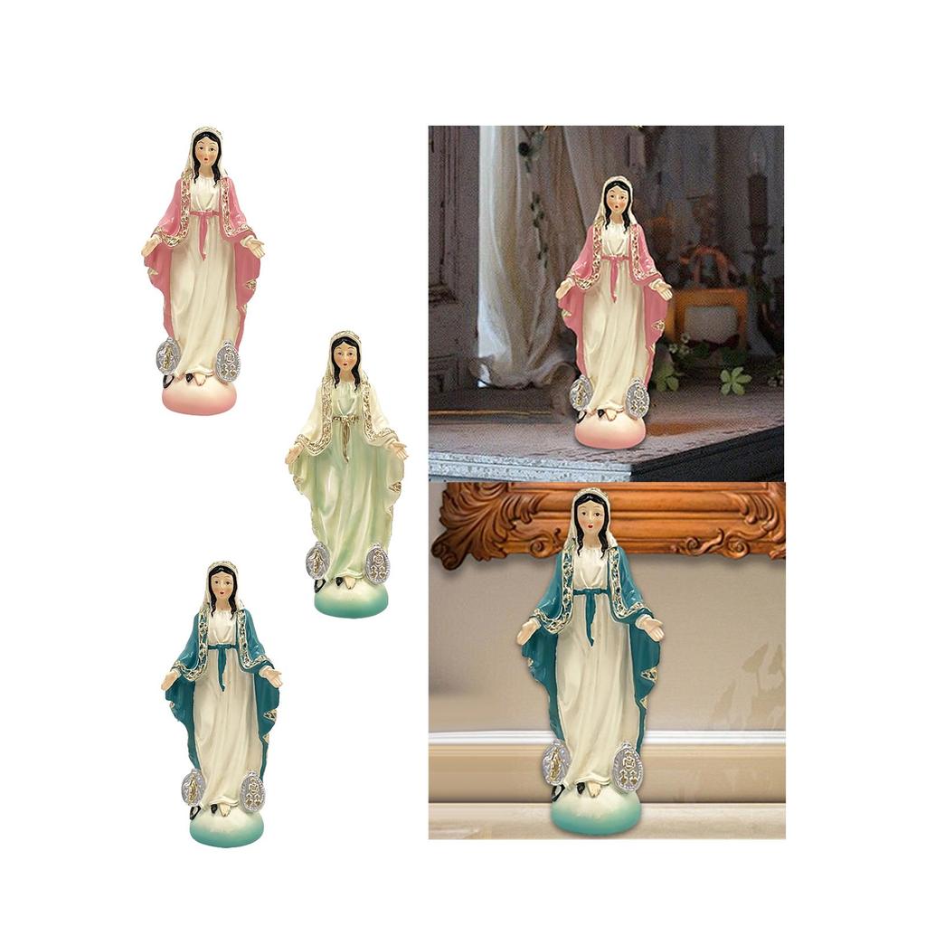 Elegant Virgin Mary Sculpture for Home Display - Handcrafted Religious Art Piece